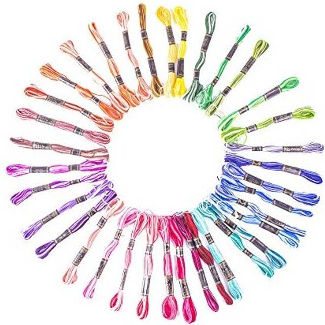 Craft Factory Embroidery Threads Rainbow Colours