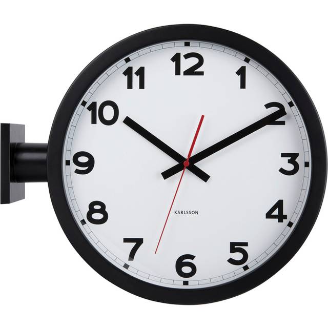Analog Aluminium Quartz Tabletop Clock - Black