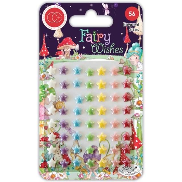 Craft Consortium Adhesive Enamel Dots 56/Pkg-Fairy Wishes; Stars CADOT028