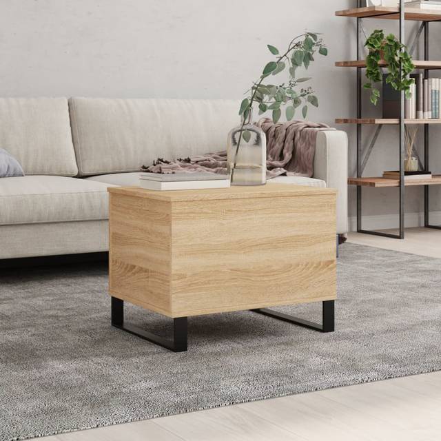 vidaXL Coffee Table Sonoma Oak 60x44.5x45 cm Engineered Wood - Brown