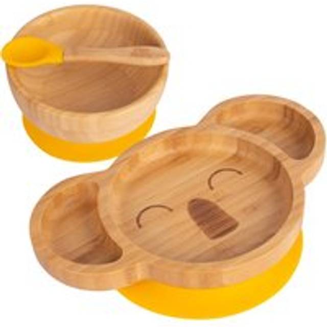 Kit The Koala Bamboo Suction Dinner Set - Yellow