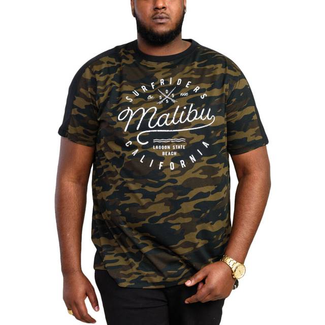 D555 mens sullivan big tall kingsize all over camo t-shirt top tee - camo