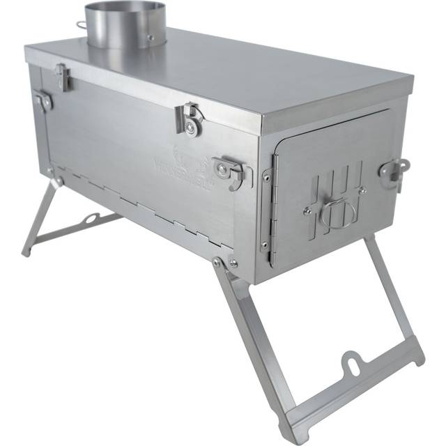 Canvas Tent Shop Winnerwell Fastfold Plus Titanium Nested Pipe Medium Size Camping Stove - One Size