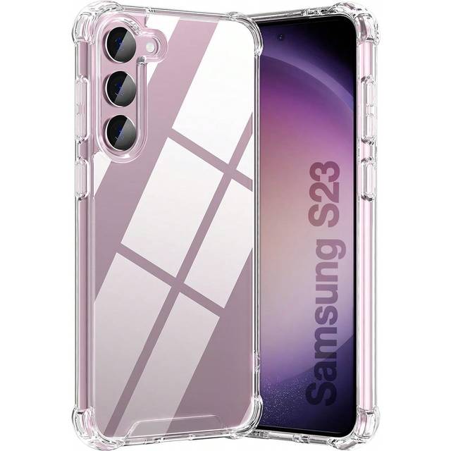 Skydda din Sams Ung Galaxy med vårt genomskinliga stötsäkra telefonfodral - perfekt passform för S8/S9/S10/S10 PLUS/S23/S22/S21/S20 FE 5G, tjockt kroc (Multi-size)