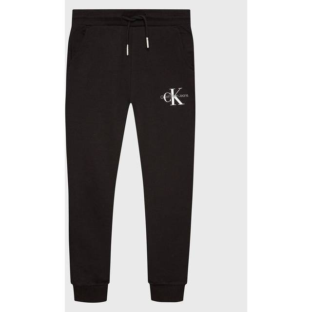 Calvin Klein Jeans Kids Monogram Logo Sweatpants - Black, Black, Size 10 Years - 10 YEARS