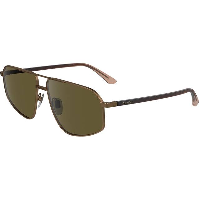 Aviator Matte Amber Gold Gold Brown CK23126S - Metallics - One Size