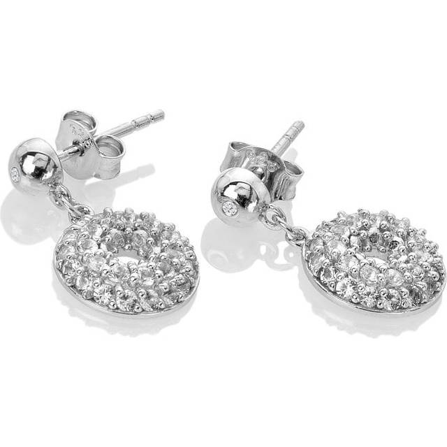 Hot Diamonds Forever White Topaz Dropper Earrings DE722 - Silver