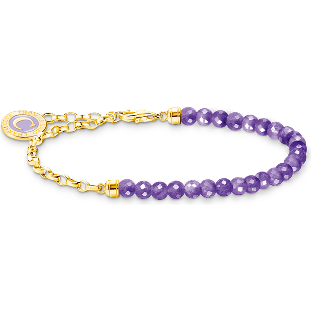 Violet Charm Club Bracelet - Gold (13cm)