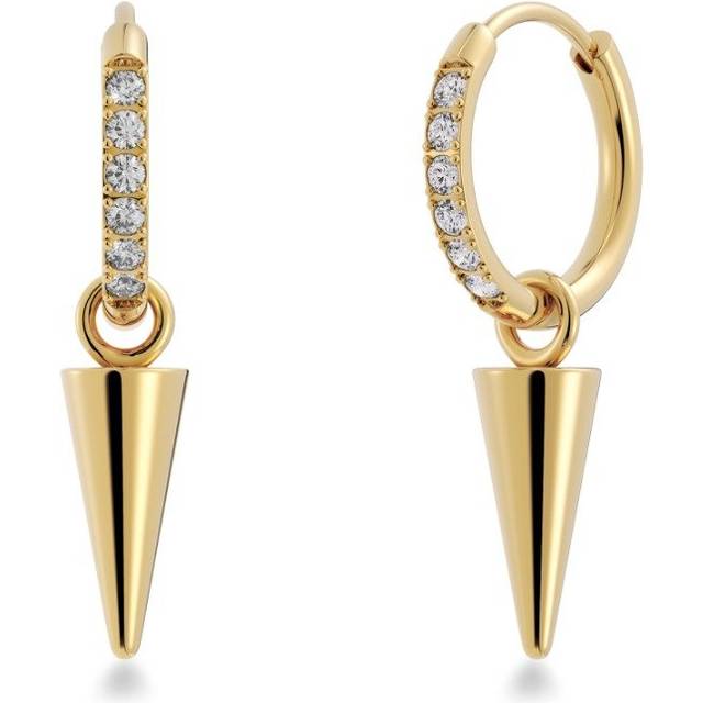 Edblad - Örhängen Peak Hoops Mini Sparkle Gold - Guld