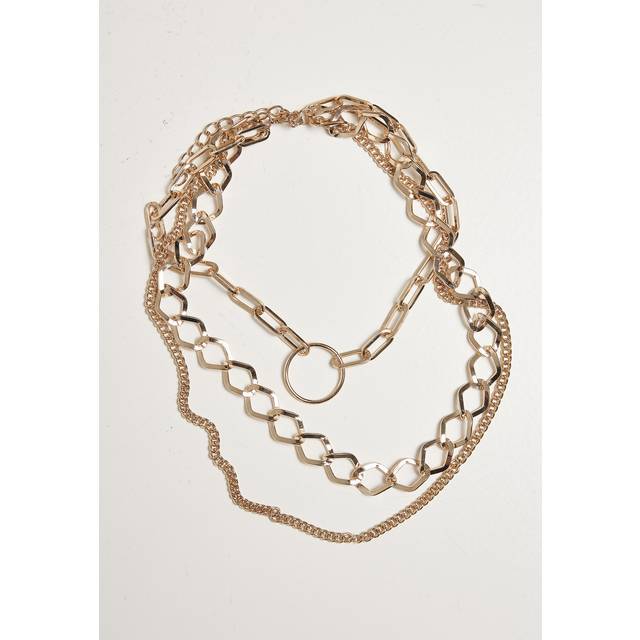 Urban Classics Accessoires UC Ring Layering Necklace Gold / One Size Halsband