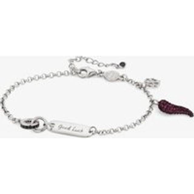 Nomination Easychic Silver Black & Red Cubic Zirconia Good Luck Bracelet 147901/045 - Three Colour