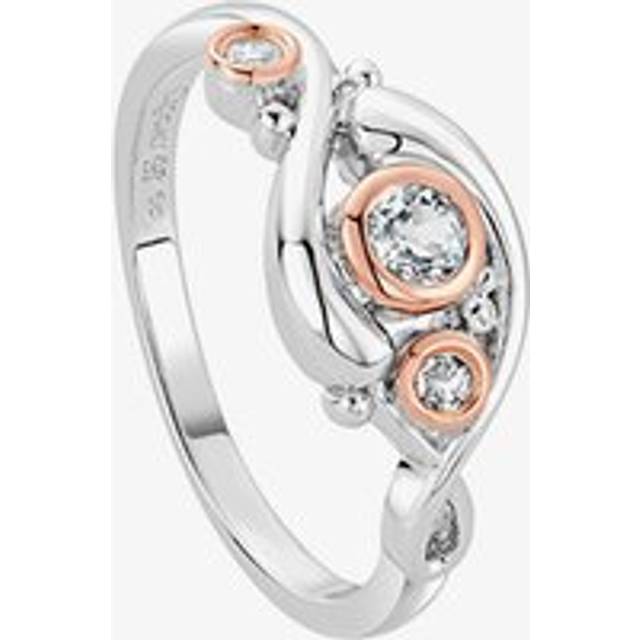 Clogau Pistyll Rhaeadr White Topaz Ring 3SSWF0346/N - Two Colour
