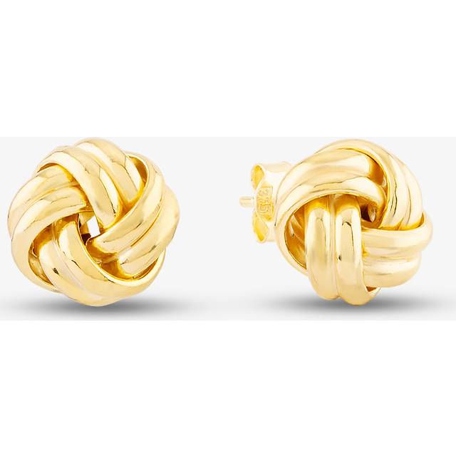 9ct Yellow Gold Double Knot Stud Earrings 1.55.6219