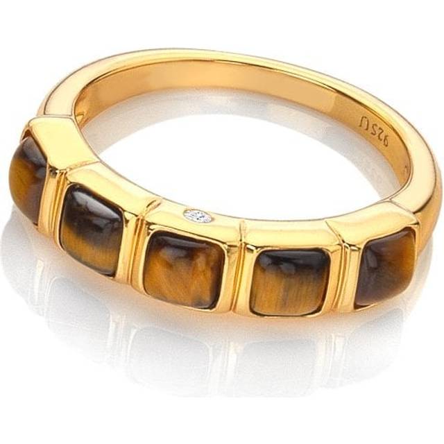 Square Tigers Eye Ring DR266 / Size XS