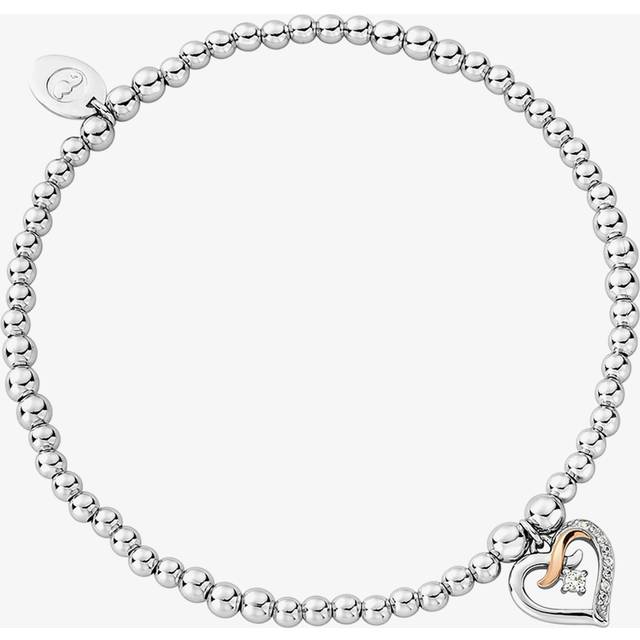 Forever Yours Sterling Silver Kiss Affinity Bracelet with Zircon