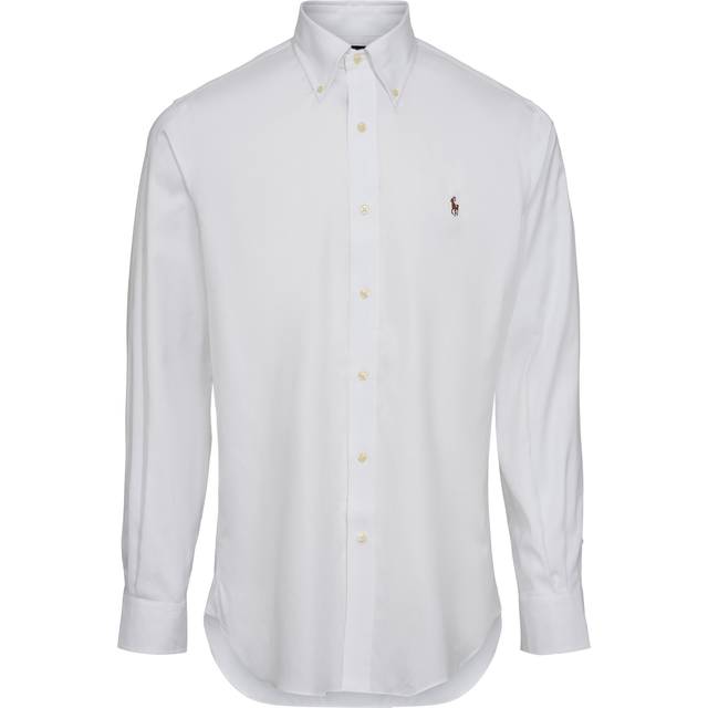 Ralph Lauren, Skjorta, Herr, L, Bomull, Vit Logotyp Skjorta Regular Fit - white (L)