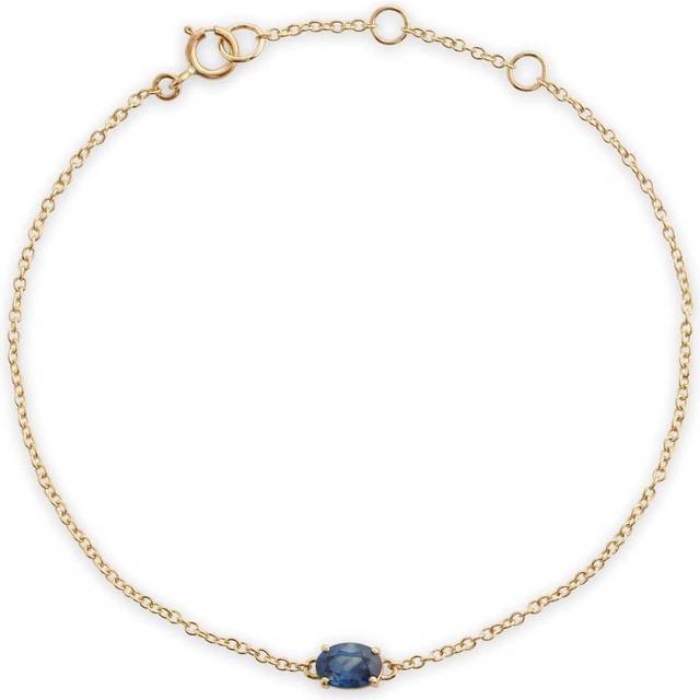 Classic Oval Sapphire Single Stone Bracelet in 9ct Yellow Gold