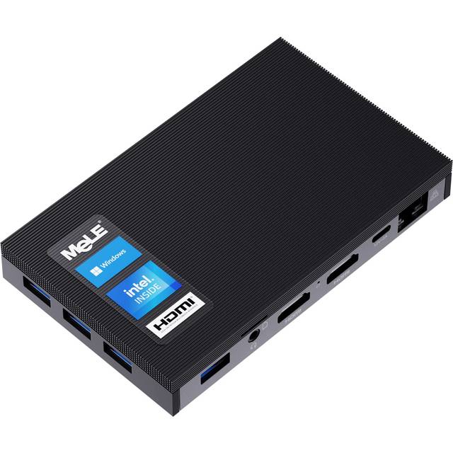 MeLE Mini PC Windows 11 pro, Minidator Celeron J4125 8GB RAM + 128GB ROM Stationär dator, Dual WiFi 2.4G/5G, Ethernet 1000Mbps, BT 4.2, 4K@60Hz HD,HDMI+2 USB 3.0,Utbildning, hem, kontor, HTPC