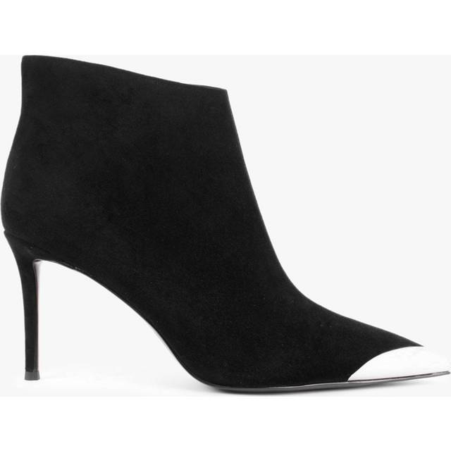 DANIEL Setan Black Suede Toe Cap Heeled Ankle Boots Size: 38, Colour: