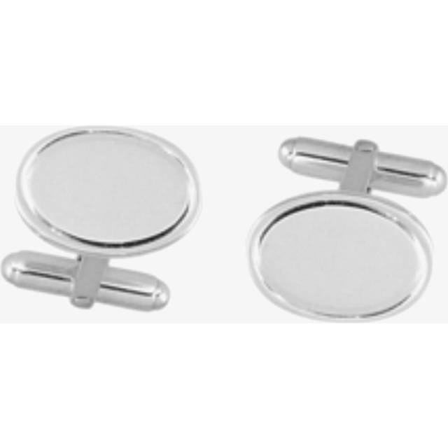 Sterling Silver Oval Edged Toggle Cufflinks LH42 T/L