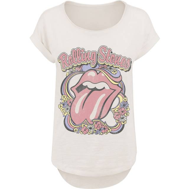 The Rolling Stones T-shirt - Floral Wreath - S XXL - för Dam - vintage vit