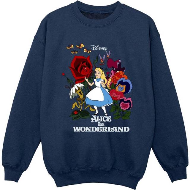Alice In Wonderland Flowers Sweatshirt - Navy - 7-8 Years