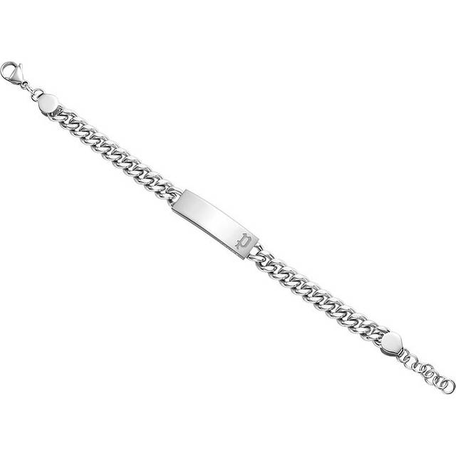 Police Strip II Men's Polished Stainless Steel Plain ID Bracelet
