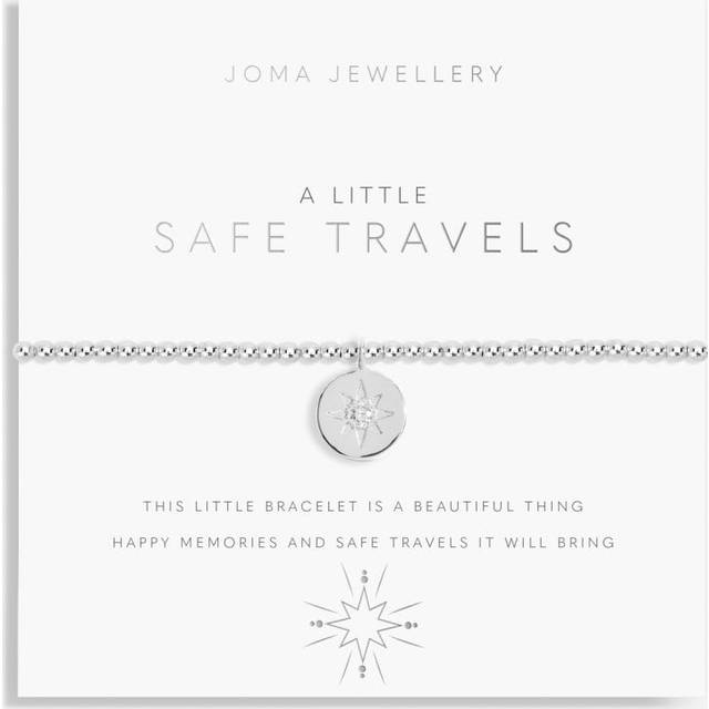 Joma Jewellery A Little Safe Travels Bracelet In Silver Plating, Silver, Women - Ilver