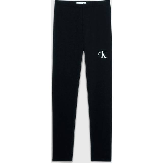 Calvin Klein Jeans Girls Ck Logo Legging - Black, Black, Size Age: 14 Years - age: 14 YEARS