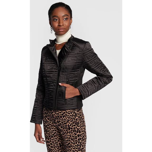 Guess, Jacka, Dam, S, Polyester, Vattenavvisande figursydd jacka - black (S)