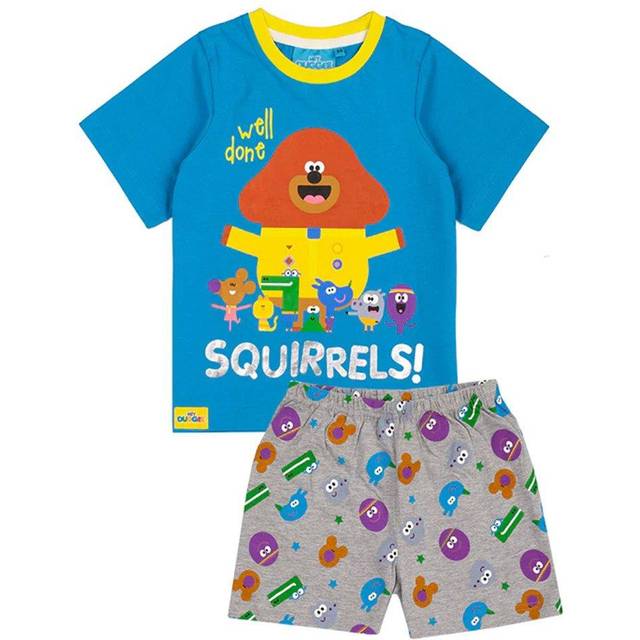 (18-24 Months, Blue/Grey) Hey Duggee Boys Well Done Squirrels Character Short Pyjama Set