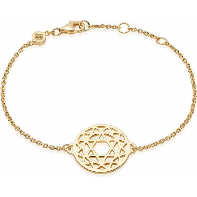 Heart Chakra Chain 18ct Gold Plated Bracelet CHKBR1004