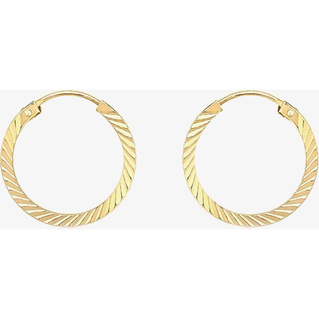 9ct Yellow Gold Sleeper Hoop Earrings 1.51.1879
