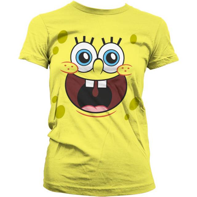 SpongeBob SquarePants T-Shirt - Sponge Happy Face - S to XXL - for Women - yellow