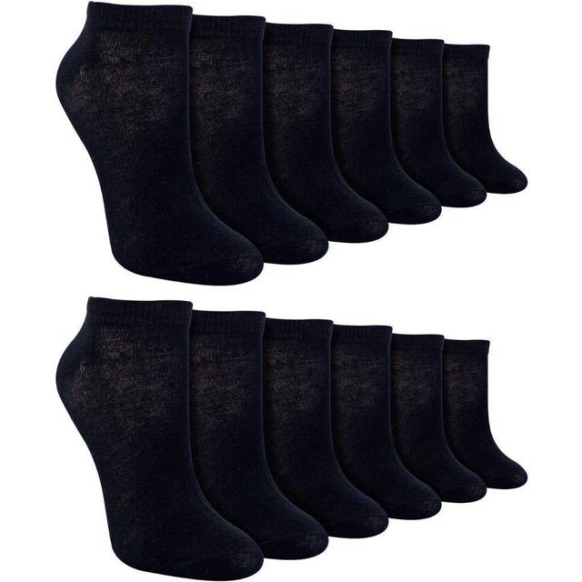Kids 12 pack bamboo trainer liner socks | soft breathable ankle socks for boys