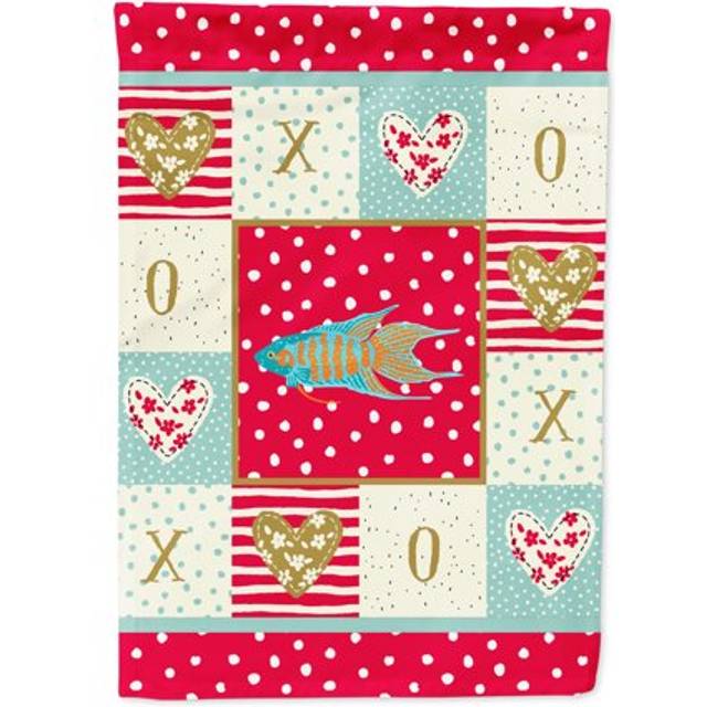 Caroline's Treasures CK5491CHF Paradise Fish Love Canvas House Size Outdoor-Flags  Multicolor