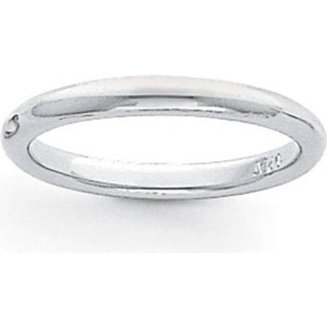 Platinum unisex lightweight comfort fit 3mm half round wedding band size 4 to 12
