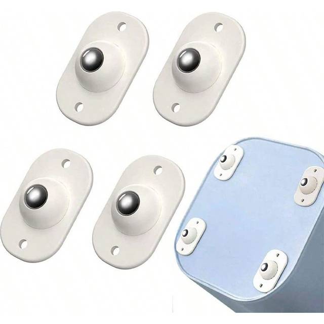 SHEIN 4/12pcs Self-Adhesive Swivel Casters, Ball Bearing Universal Wheels For Under Bed Storage Boxes, Easy To Move