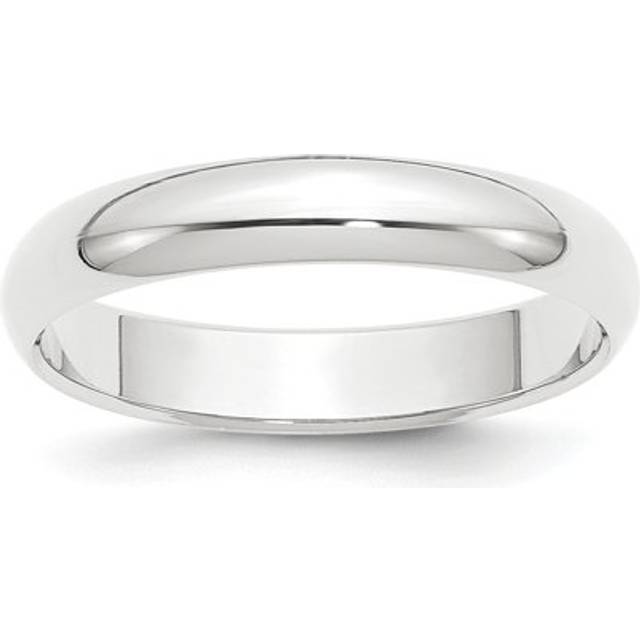 Platinum unisex featherweight standard fit 4mm half round wedding band sz 4 - 12