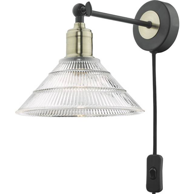 Dar Lighting Group BOY0775 Boyd Single Wall Light Antique Brass And Ma