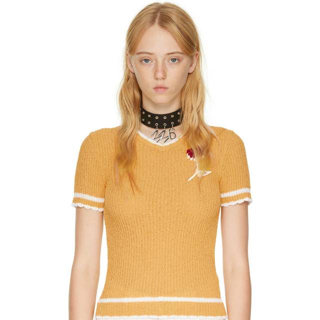 Mm6 Maison Margiela Woman Necklace Black Size - Textile fibers - --