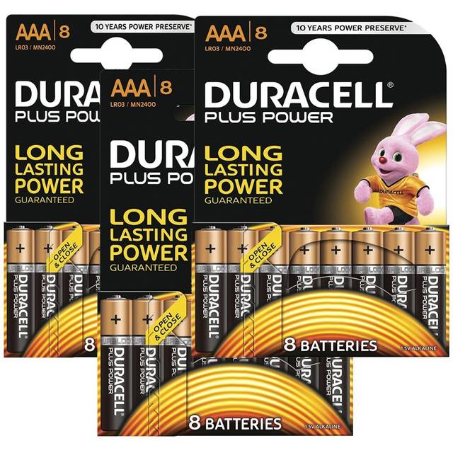 Duracell Plus Power Type AAA Alkaline Batteries, pack of 24