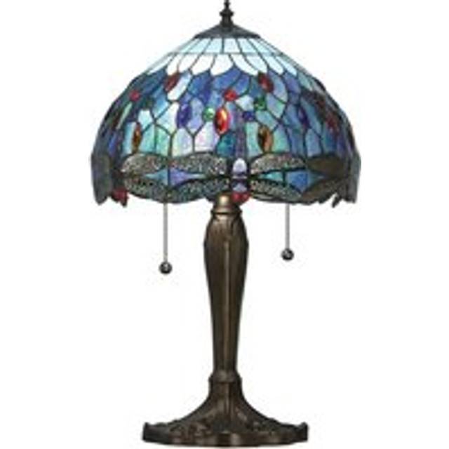 Tiffany Blue Dragonfly Tiffany Glass Small Table Lamp