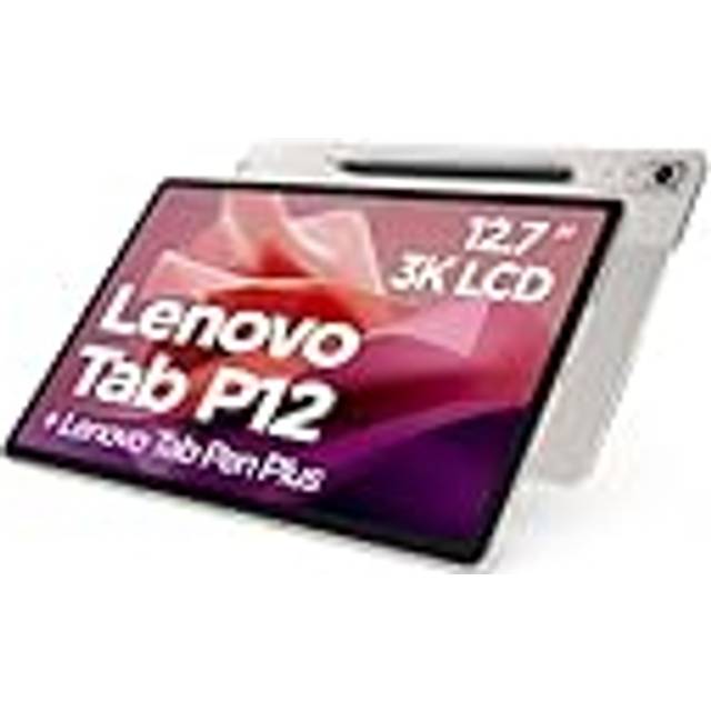 Lenovo Tab P12 surfplatta | 12,7 tum 3K Touch Display | MediaTek Dimensity 7050 | 8 GB RAM | 128 GB minne | Android 13 | Oat | inkl. Lenovo Tab Pen Plus