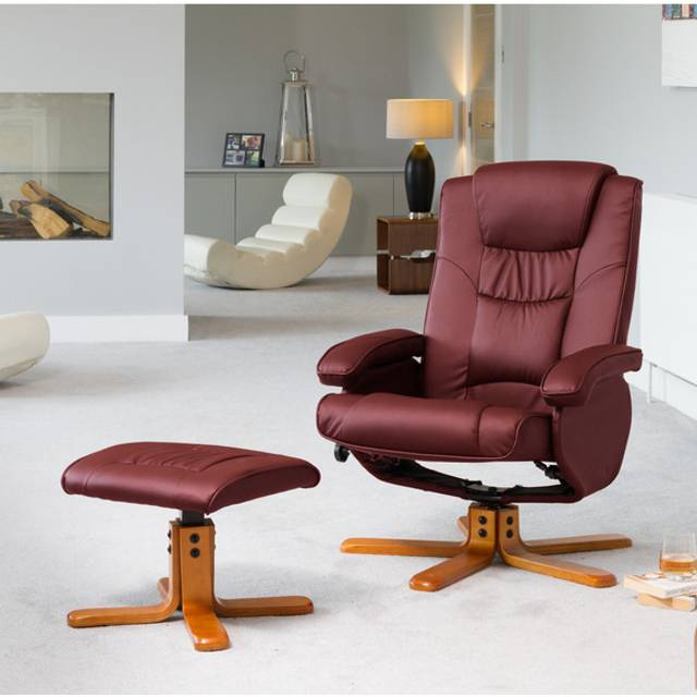 Artemis Home Severn Swivel Recliner - Burgundy, Red