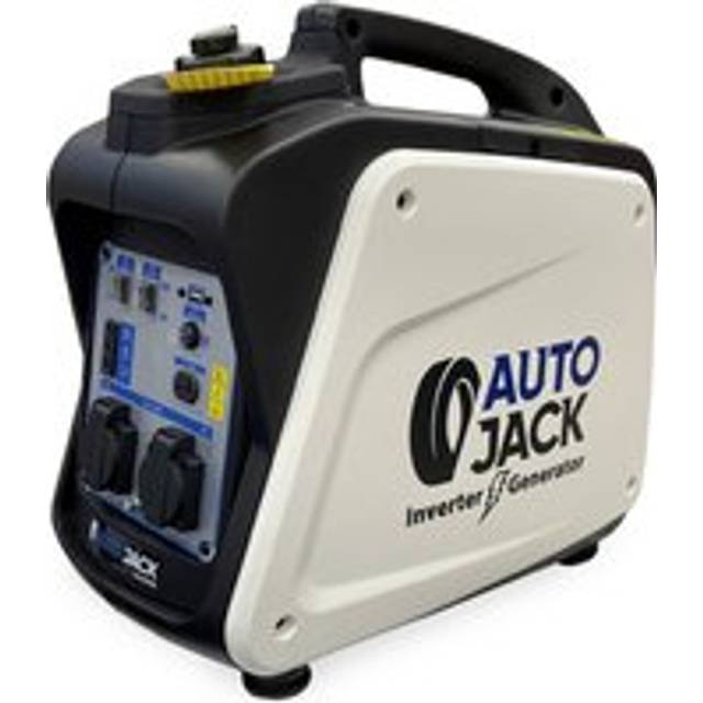 Autojack Petrol Generator Quiet Portable Suitcase Camping Inverter 1800W - White