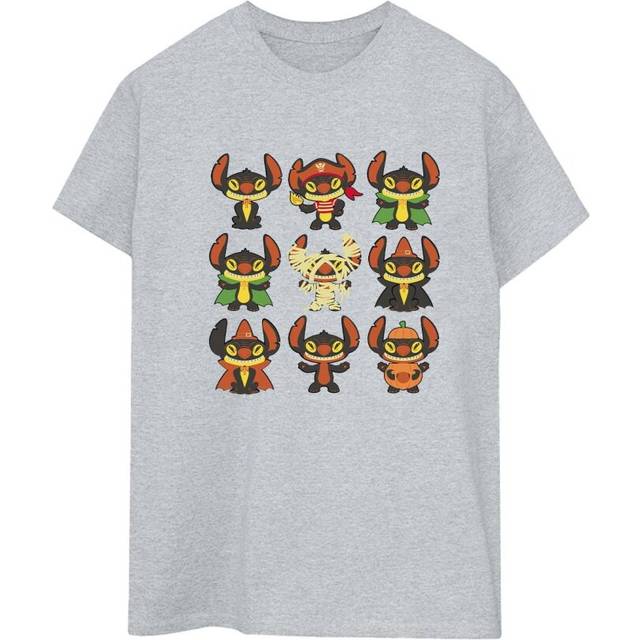 Lilo & Stitch Halloween Costumes Cotton Boyfriend T-Shirt - Grey - XXL