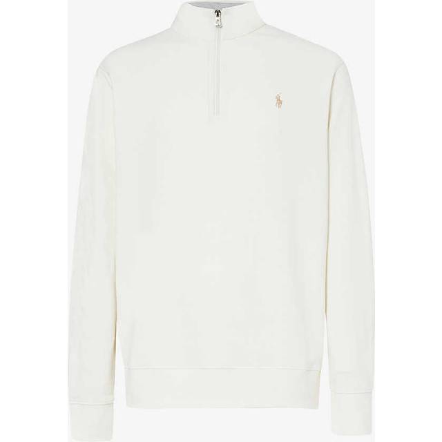 POLO RALPH LAUREN Luxury Jersey Quarter-Zip Pullover |Vit |M