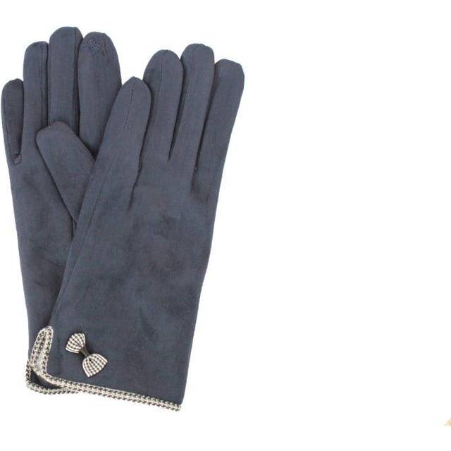 (One size, Navy) Eastern Counties Leather Womens/Ladies Gaby Faux Suede Touch Screen Gloves