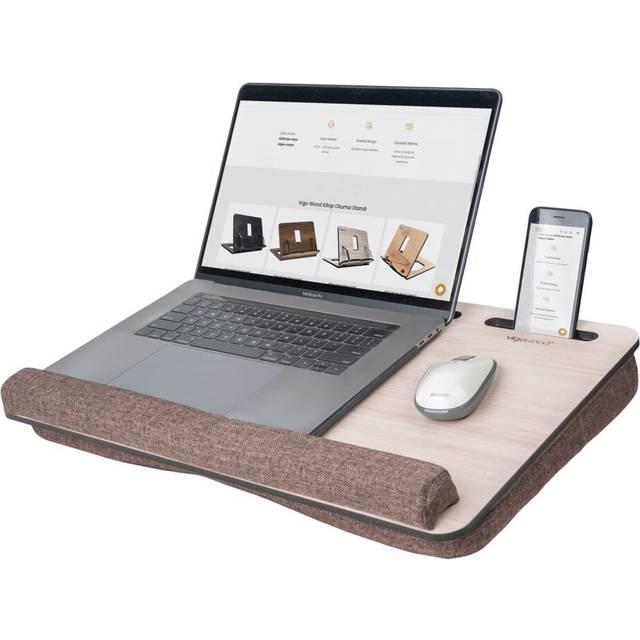 Laptop Desk Pillow Cushion Stand Portable Wood Ergonomic Lapdesk For TV Bed Sofa PC Notebook Tablet with Phone Holder Lap Table
